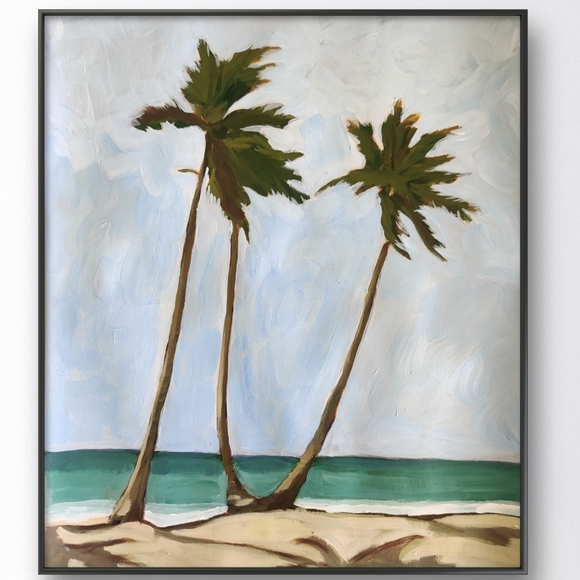 Tropical Palm Tree Art Original Painting